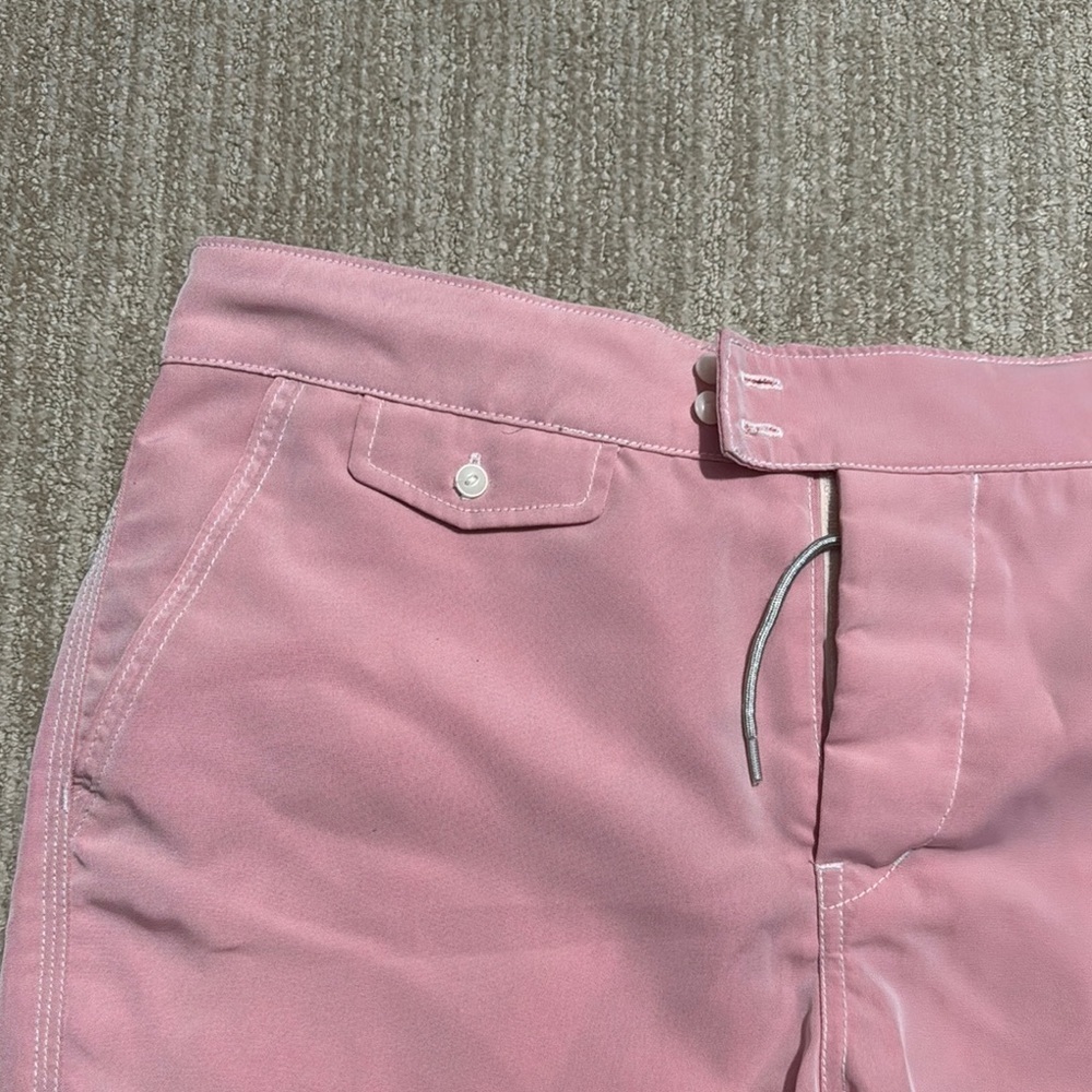 BD Baggies Pink Swim Shorts Men’s Size 32 Unlined Board Shorts with Pockets - Picture 5 of 9